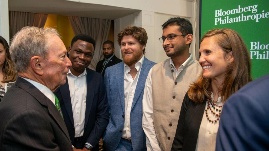Michael R. Bloomberg speaks to 2021 Earthshot Prize Finalists at last year's New York Innovation Summit