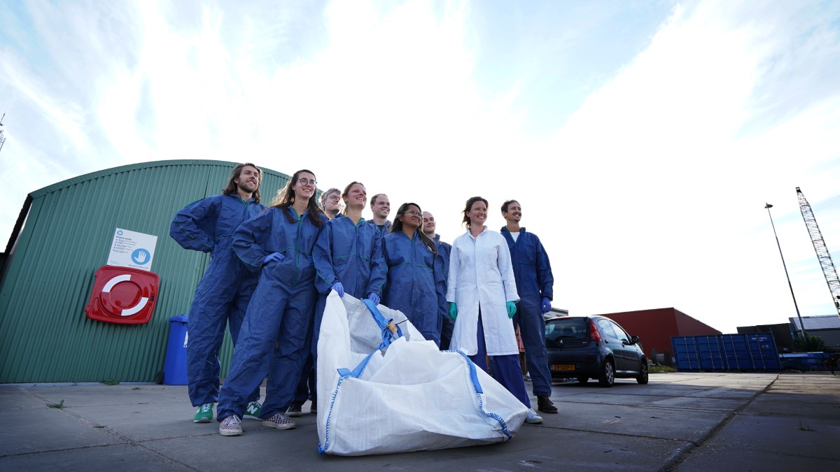 The Great Bubble Barrier team with plastic