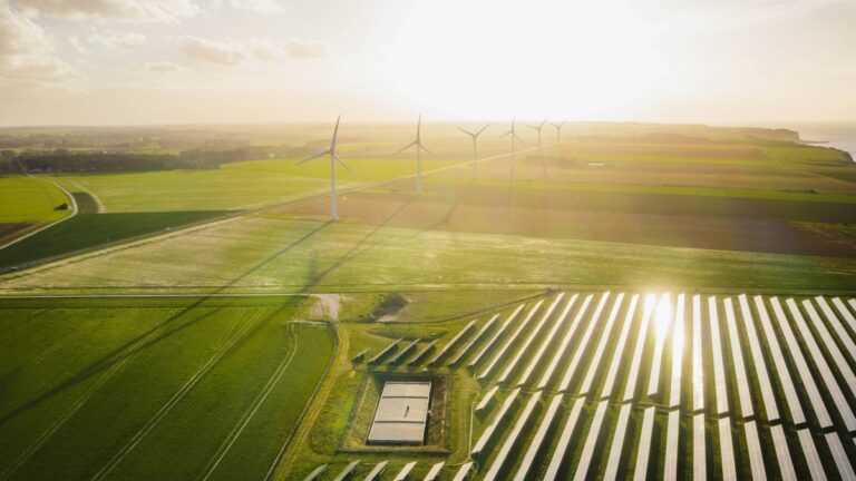 wind turbines solar panels