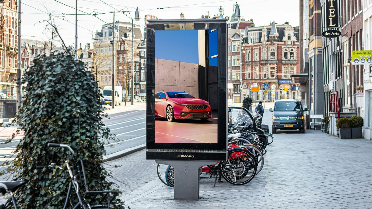 A car advert in Amsterdam