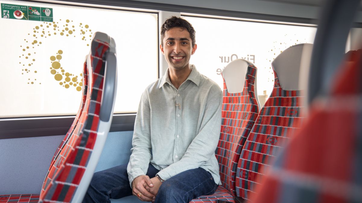 Pranav Sharma, an engineer and member of Transport for London’s Youth Panel who helped shape TfL’s first ever sustainability report.